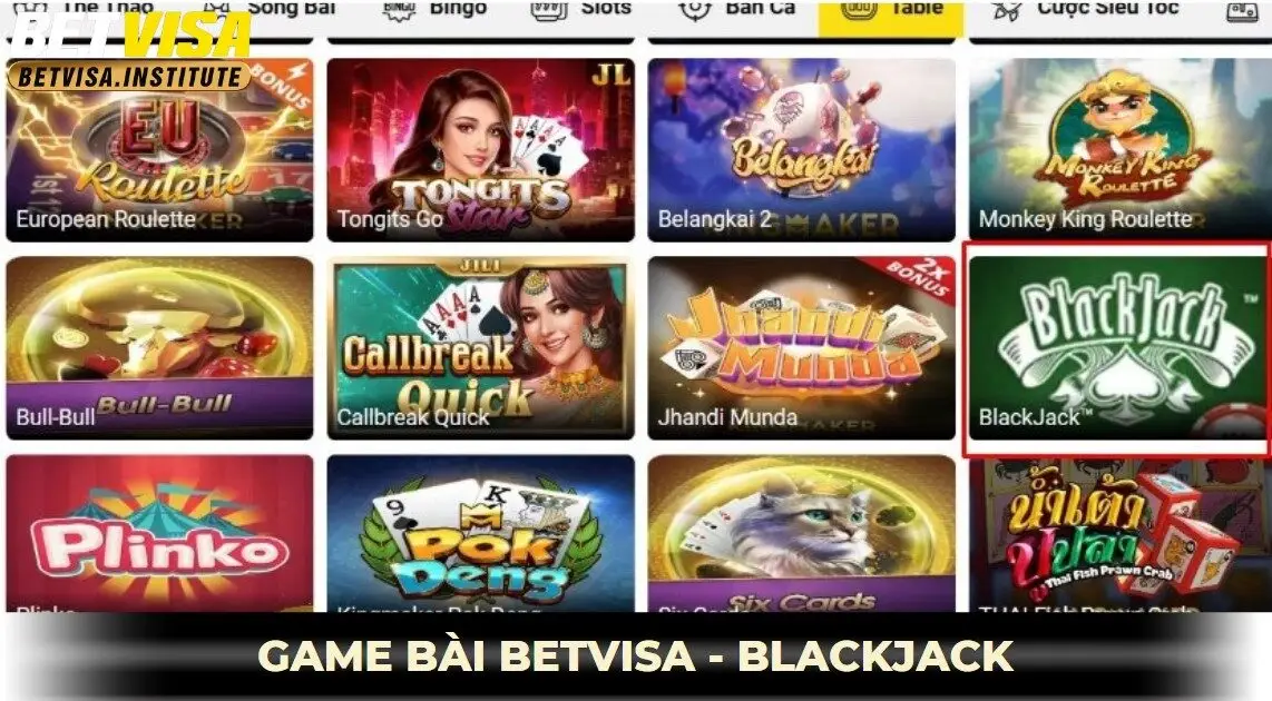Blackjack là trò chơi game bài đổi thưởng hot
