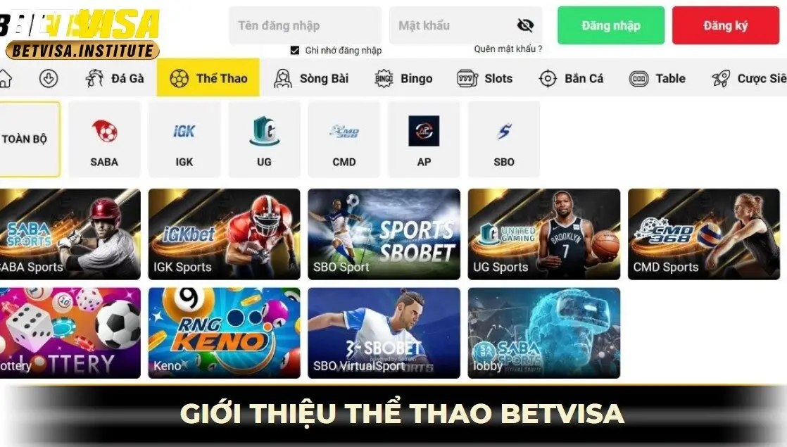 giới thiệu sảnh cược thể thao betvisa