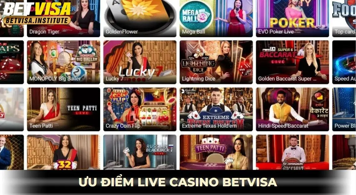 ưu điểm betvisa với số lượng trò chơi lớn